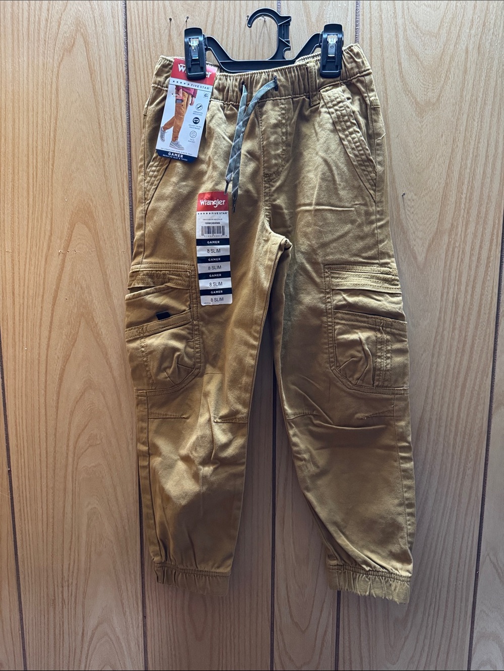 Wrangler Kids Gamer Cargo Joggers - Mustard Brown